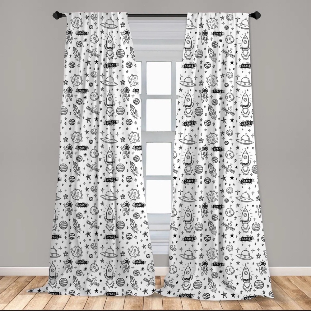 Wayfair astronaut curtains set of 4